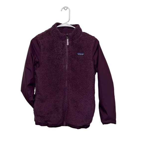 Patagonia Kids Reversible Sherpa Zip Up Jacket Size L - Picture 7 of 9